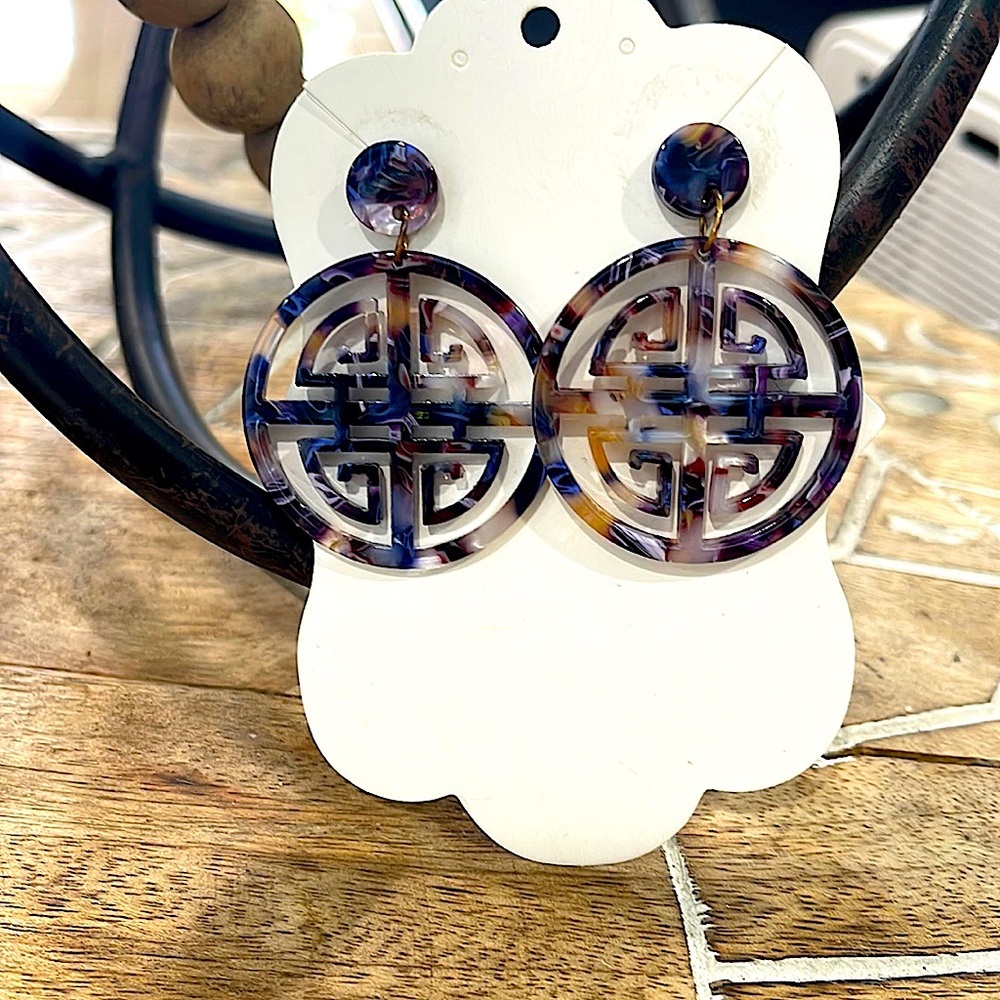 Purple lux earrings